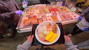 D.I.Y. Sushi Bowl at a Fish Market in Japan
