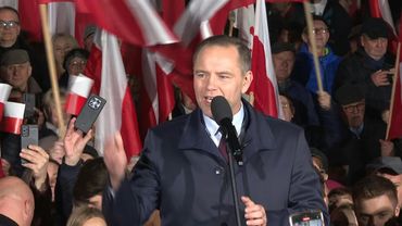 Nationalist historian Karol Nawrocki holds last rally ahead of Poland's presidential elections | AFP