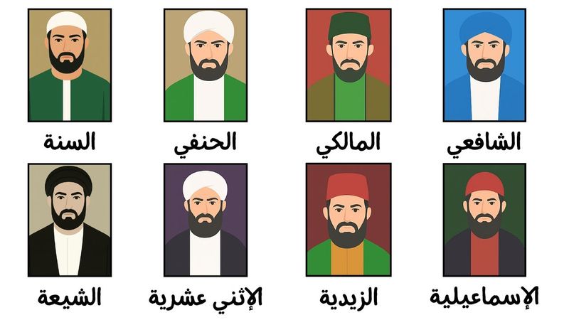 شرح جميع المذاهب الإسلامية في أقل من خمسة دقائق