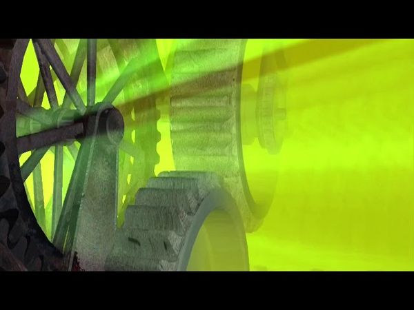 Футаж HD. Фон - крутятся большие шестерни