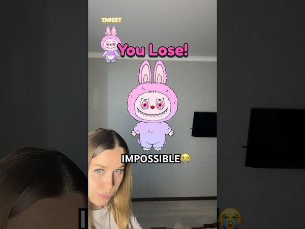Labubu Coloring IQ🐰🩷IMPOSSIBLE😭#shorts