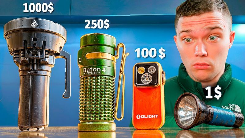 Фонарик за 1$ vs 100$ vs 1000$