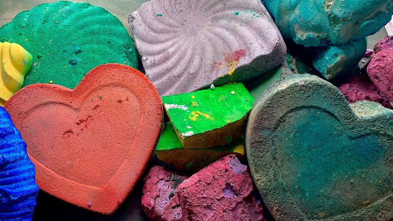 Colourful Variety Huge Reformed Gymchalk Shapes Crushing with @messyfunAsmr