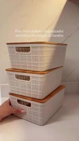 Sua casa organizada e linda ✨ #organização #organizador #caixaorganiz...