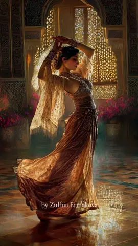 Dance...✨️✨️✨️@Kling AI #ai #zulfiiaermakova #klingaicpp #dance #woman #vintage #oil 