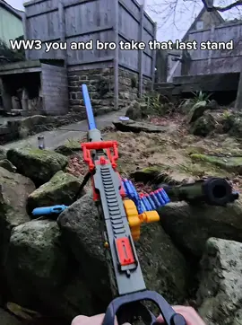 WW3 last stand with bro #fidgettoys #history #nerf 