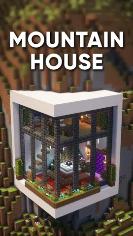 Minecraft Tutorial: Mountain House 🏔️ #minecraft #minecrafthouse #min...