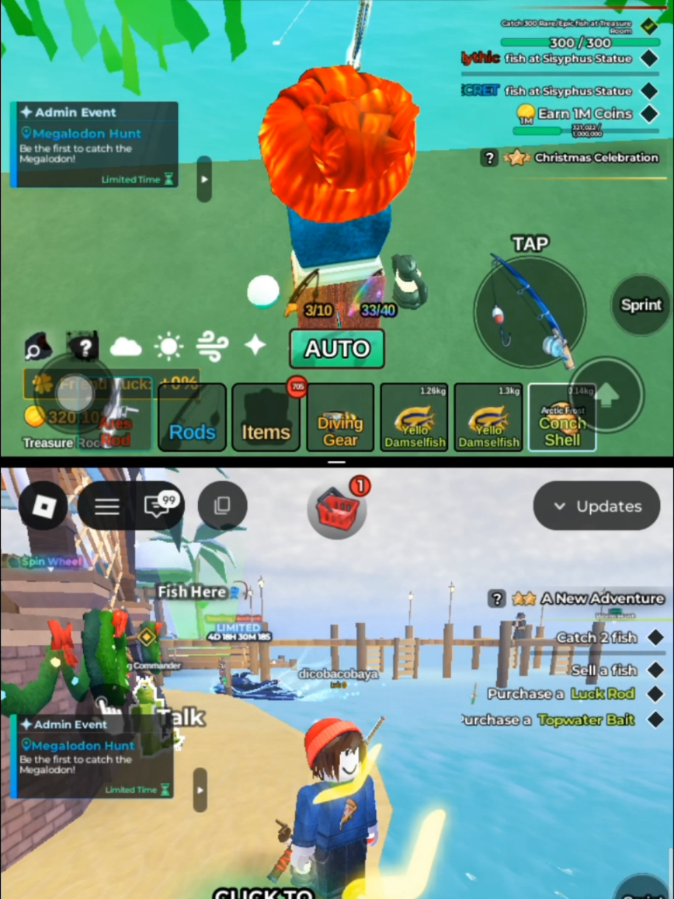 Cara Mudah Buat 2 Layar Fish It Roblox di Android #roblox #fishit #sp...