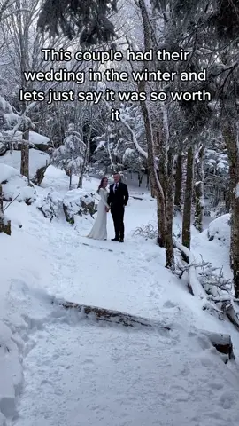 A winter wedding || #snow #fyp #foryoupage #winter #wedding #nature #nc