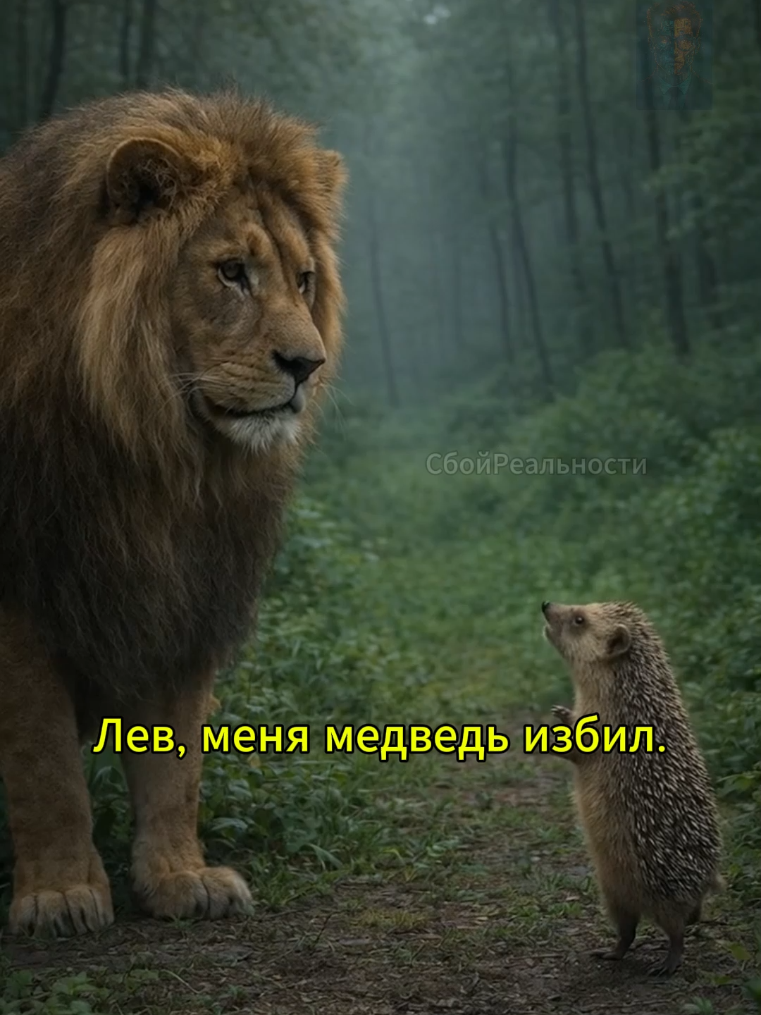 ОСЁЛ ЗАЩИЩАЕТ ЁЖИКА! Новый смельчак появился.   #нейросеть #ai #юмор ...