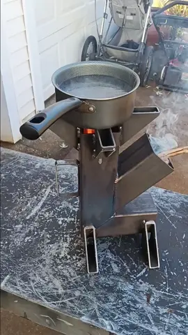 the mini backpack stove proving it's functionality! #coolfab #rockets...