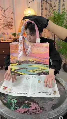 He skillfully applied the paint.and the works emerging from the water...